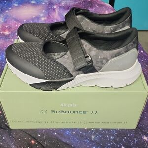 Alegria Women's Black and Gray ReBounce Mary Jane Style Size 9US NEW IN BOX